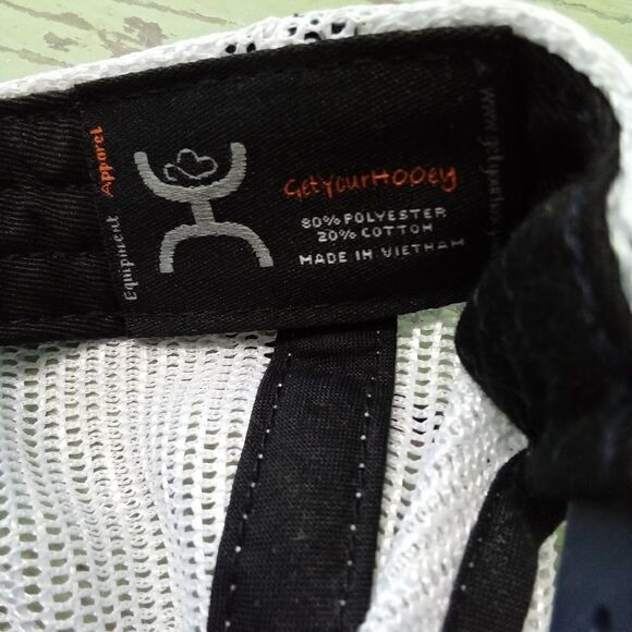 Get Your Hooey Mesh Cap Equipment Apparel White Navy Adjustable Back - Picture 6 of 7